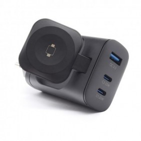 RealPower 450476, Intérieure, Secteur, Recharge sans fil, Noir