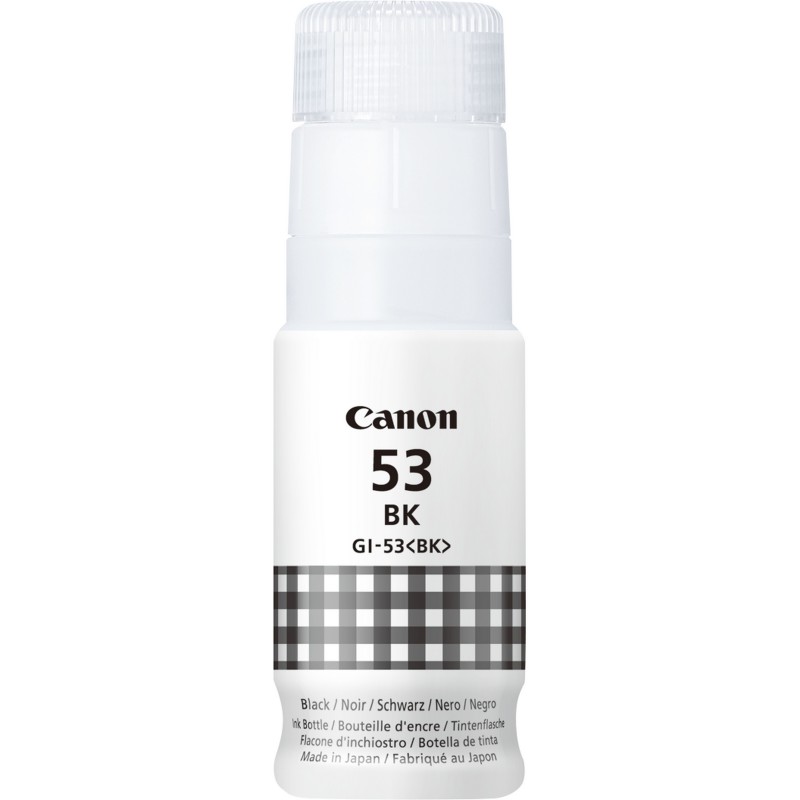 Canon Bouteille d'encre noire GI-53BK, Original, Noir, PIXMA G650 PIXMA G550, 60 ml, Jet d'encre, Japon