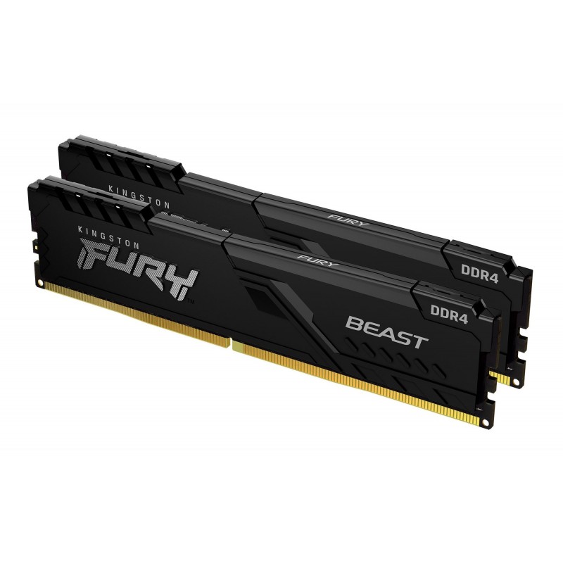Kingston FURY Beast 32Go 3600MTs DDR4 CL18 DIMM Kit de 2 Black, 32 Go, 2 x 16 Go, DDR4, 288-pin DIMM