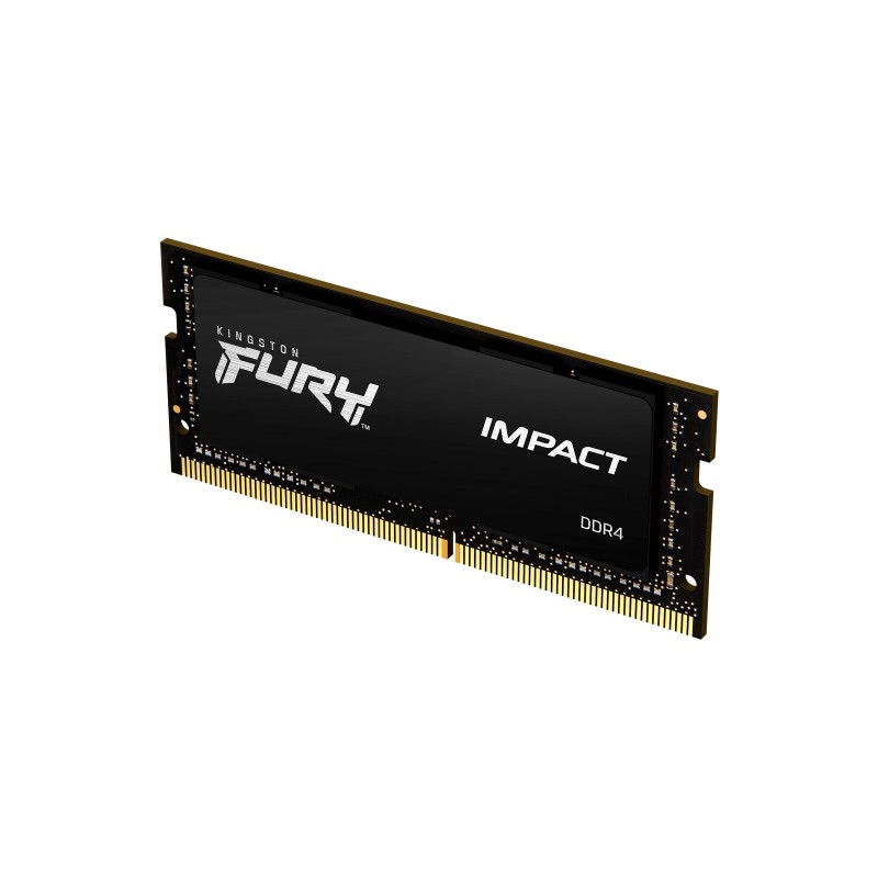 Kingston FURY 32GB 3200MTs DDR4 CL20 SODIMM Impact, 32 Go, 1 x 32 Go, DDR4, 260-pin SO-DIMM, Noir