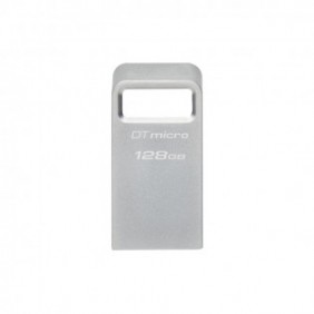 Kingston DataTraveler 128 Go Micro 200 Mos Metal USB 3.2 Gen 1, 128 Go, USB Type-A, 3.2 Gen 1 3.1 Gen 1, 200 Mos, Sans capuchon, Argent