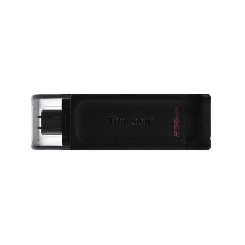 Kingston DataTraveler 256Go USB-C 3.2 Gen 1 70, 256 Go, USB Type-C, 3.2 Gen 1 3.1 Gen 1, Casquette, 7 g, Noir