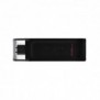 Kingston DataTraveler 256Go USB-C 3.2 Gen 1 70, 256 Go, USB Type-C, 3.2 Gen 1 3.1 Gen 1, Casquette, 7 g, Noir