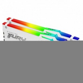 Kingston FURY Beast 32 Go 5200 MTs DDR5 CL40 DIMM Kits de 2 White RGB XMP, 32 Go, 2 x 16 Go, DDR5, 288-pin DIMM