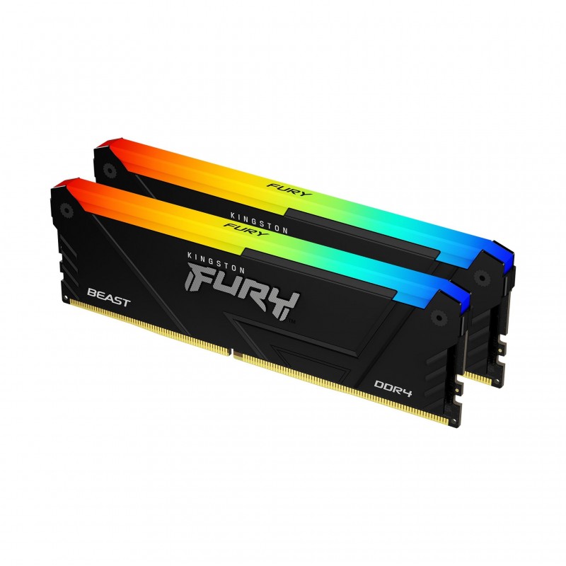 Kingston FURY Beast 32GB 3200MTs DDR4 CL16 DIMM Kits de 2 RGB, 32 Go, 2 x 16 Go, DDR4, 288-pin DIMM