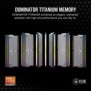 Corsair Dominator Titanium CMP64GX5M2B6000Z30, 64 Go, 2 x 32 Go, DDR5, 6000 MHz, 288-pin DIMM