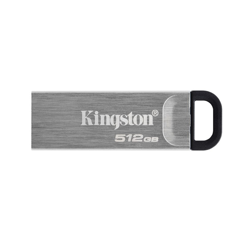 Kingston DataTraveler Clé USB Kyson 512 Go, 512 Go, USB Type-A, 3.2 Gen 1 3.1 Gen 1, 200 Mos, Sans capuchon, Argent