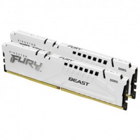 Kingston FURY Beast 64 Go 6400 MTs DDR5 CL32 DIMM Kits de 2 White EXPO, 64 Go, 2 x 32 Go, DDR5, 288-pin DIMM, Blanc