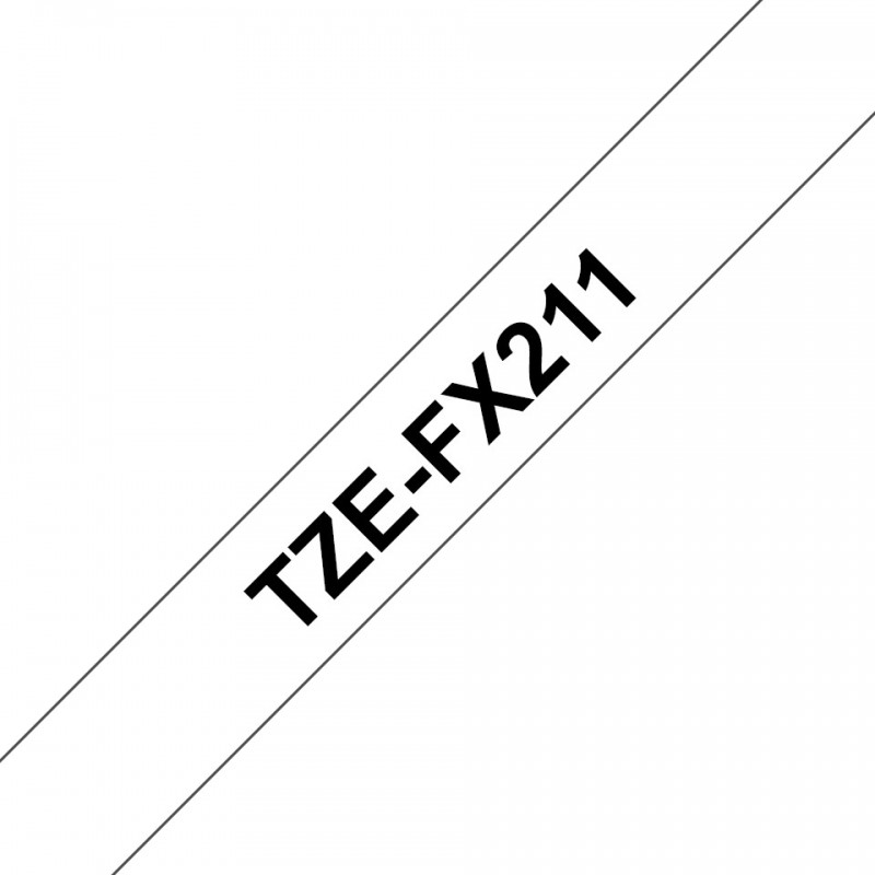 Brother TZE-FX211, Noir sur blanc, TZe, Noir, Transfert thermique, Chine, 5 année