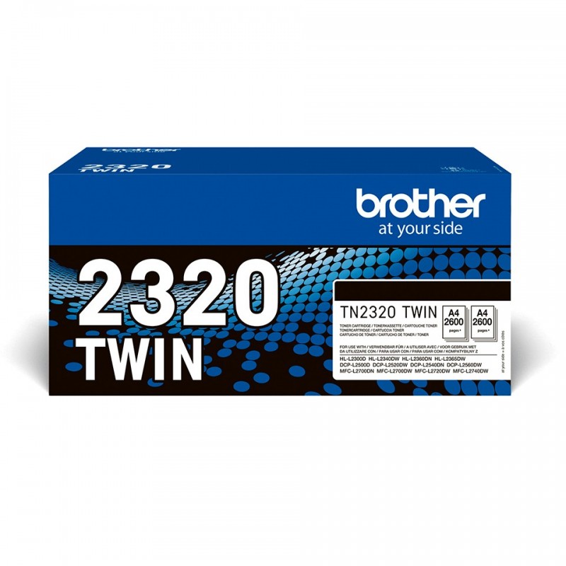Brother TN-2320TWIN, Noir, 1 pièce
