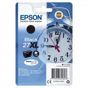 Epson Alarm clock Cartouche "Réveil" 27XL - Encre DURABrite Ultra N, Rendement élevé , Noir, Encre à pigments, 17,7 ml, 1 pièce, 1100 pages