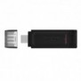Kingston DataTraveler 128Go USB-C 3.2 Gen 1 70, 128 Go, USB Type-C, 3.2 Gen 1 3.1 Gen 1, Casquette, 7 g, Noir