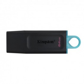 Kingston DataTraveler Exodia - Clé USB 3.2, 64 Go, USB Type-A, 3.2 Gen 1 3.1 Gen 1, Casquette, 11 g, Noir, Turquoise