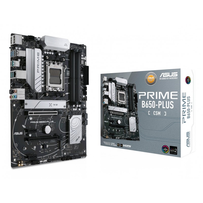 ASUS PRIME B650-PLUS-CSM, AMD, Emplacement AM5, AMD Ryzen 7000 Series, DDR5-SDRAM, 128 Go, DIMM