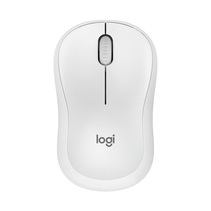 Logitech M240 Silent, Ambidextre, RF sans fil + Bluetooth, Blanc