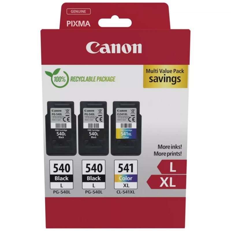 Canon 5224B017, Noir, Cyan, Magenta, Jaune, 2 pièce, Multi pack