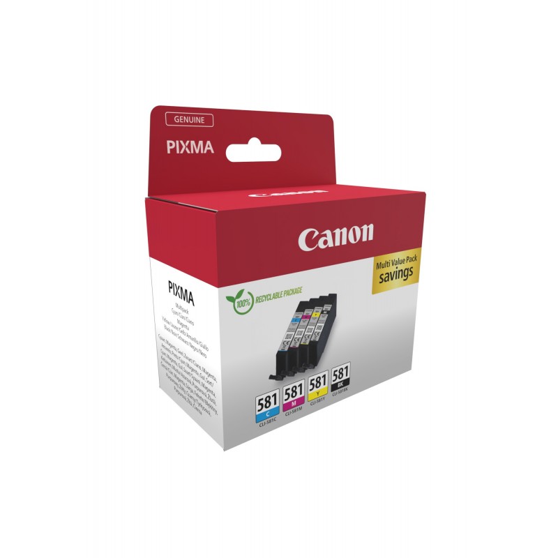Canon 2103C007, Noir, Cyan, Magenta, Jaune, 4 pièce, Multi pack