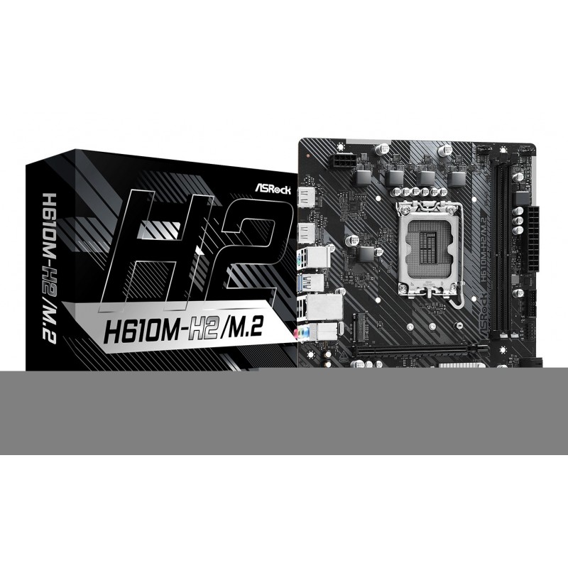 ASRock H610M-H2M.2, Intel, LGA 1700, Intel Core i3 12th Gen, Intel Core i3 13th Gen, Intel Core i3 14th Gen, Intel Core i5 12th Gen,..., DDR4-SDRAM, 64 Go, DIMM