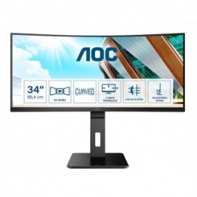 AOC P2 CU34P2A, 86,4 cm 34", 3440 x 1440 pixels, Quad HD, LED, 4 ms, Noir