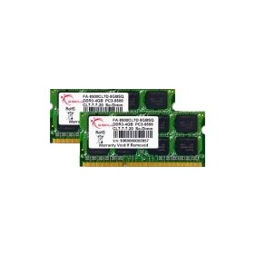 G.Skill FA-8500CL7D-8GBSQ, 8 Go, 2 x 4 Go, DDR3, 1066 MHz, 204-pin SO-DIMM
