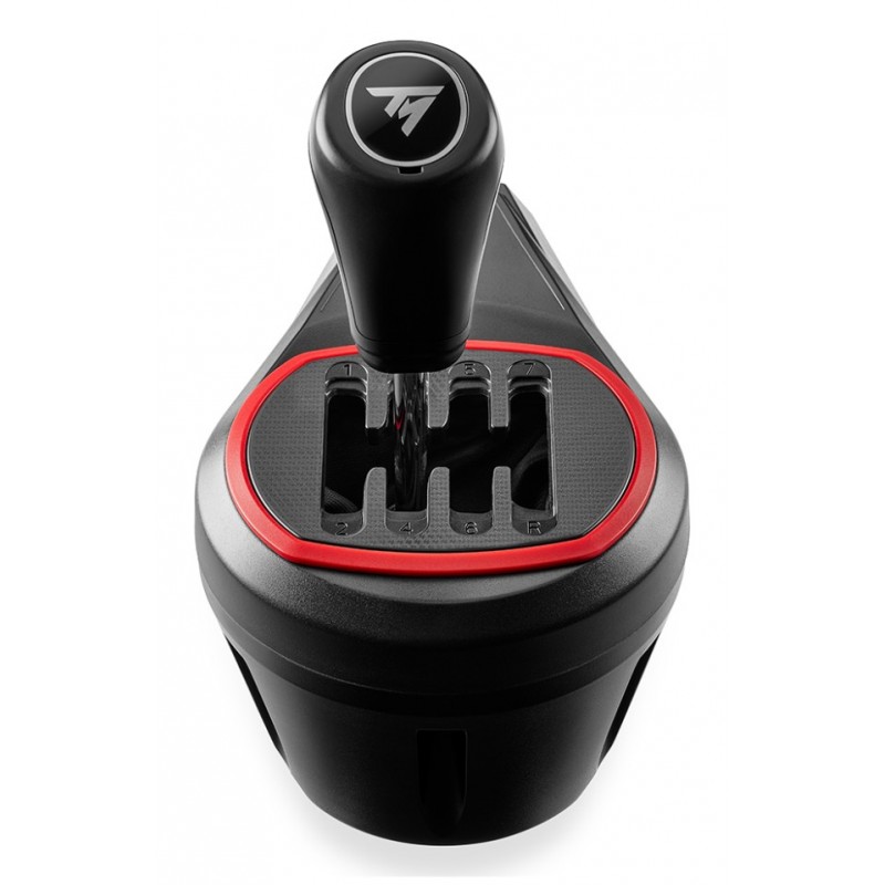 ThrustMaster TH8S Shifter, Levier de vitesse racing add-on, Noir, Rouge, PS5, PS4, Xbox One and Xbox Series X|S Thrustmaster Force Feedback racing wheels, 130 mm, 220 mm, 240 mm