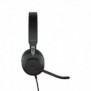 Jabra Evolve2 40 SE, Avec fil, AppelsMusique, 20 - 20000 Hz, 188 g, Casque, Noir