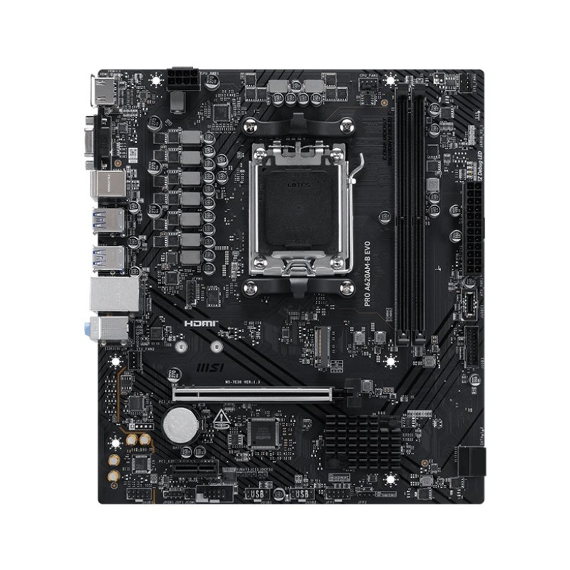 MSI Pro A620AM-B EVO AM5 MB - Motherboard - AMD Sockel AM5 Ryzen Zen4