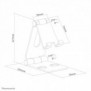 Neomounts DS10-160SL1 Support pour téléphone jusqu'à 7" - pliable - universel, Mobilesmartphone, Support passif, Bureau, Intérieure, Argent