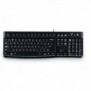 Logitech K120, Taille réelle 100 %, Avec fil, USB, QWERTZ, Noir