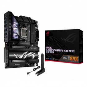 ASUS ROG CROSSHAIR X870E HERO, AMD, Emplacement AM5, Emplacement AM5, DDR5-SDRAM, 192 Go, DIMM