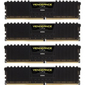 Corsair Vengeance LPX , 64 Go, 4 x 16 Go, DDR4, 2666 MHz, 288-pin DIMM, Noir