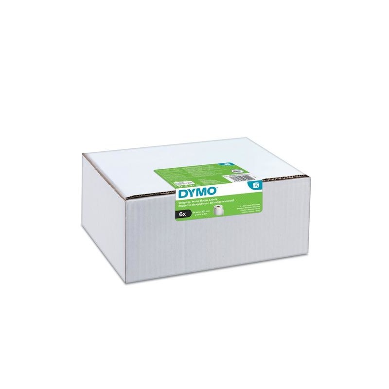 Dymo LW - Étiquettes d'expéditionde badge nominatif - 54 x 101 mm - 2093092, Blanc, Imprimante d'étiquette adhésive, Papier, Permanent, Rectangle, LabelWriter