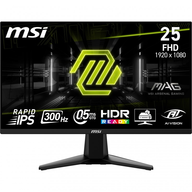 MSI MAG 255XF, 62,2 cm 24.5", 1920 x 1080 pixels, Full HD, 0,5 ms, Noir