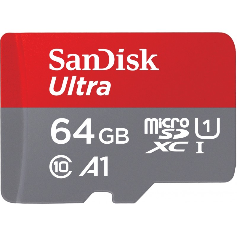 SanDisk Ultra, 64 Go, MicroSDXC, Classe 10, UHS-I, 140 Mos, Class 1