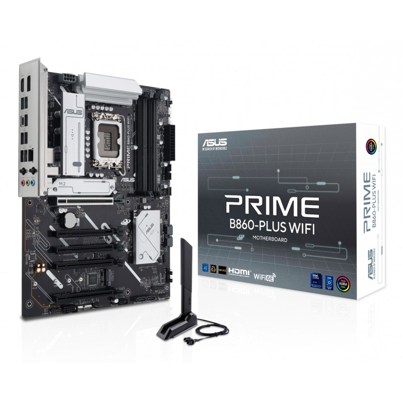 ASUS PRIME B860-PLUS WIFI, Intel, LGA 1851 Socket V1, Intel Core Ultra Series 2, LGA 1851, DDR5-SDRAM, 256 Go