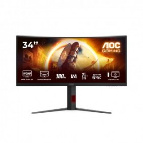 AOC G4 CU34G4, 86,4 cm 34", 3440 x 1440 pixels, Wide Quad HD, LED, 1 ms, Noir, Rouge