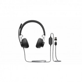 Logitech 981-000870, Avec fil, AppelsMusique, 20 - 16000 Hz, 211 g, Casque, Graphite