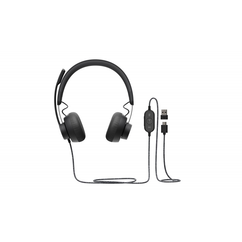 Logitech 981-000870, Avec fil, AppelsMusique, 20 - 16000 Hz, 211 g, Casque, Graphite