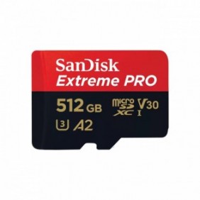 SanDisk Extreme PRO, 512 Go, MicroSDXC, Classe 10, UHS-I, 200 Mos, 140 Mos