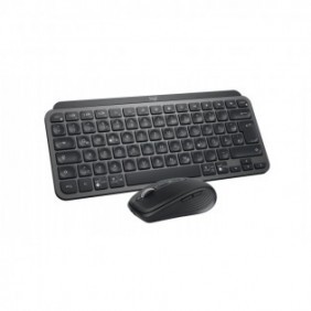 Logitech Ensemble MX Keys Mini pour les professionnels, Sans fil, Bluetooth, QWERTZ, Graphite, Souris incluse