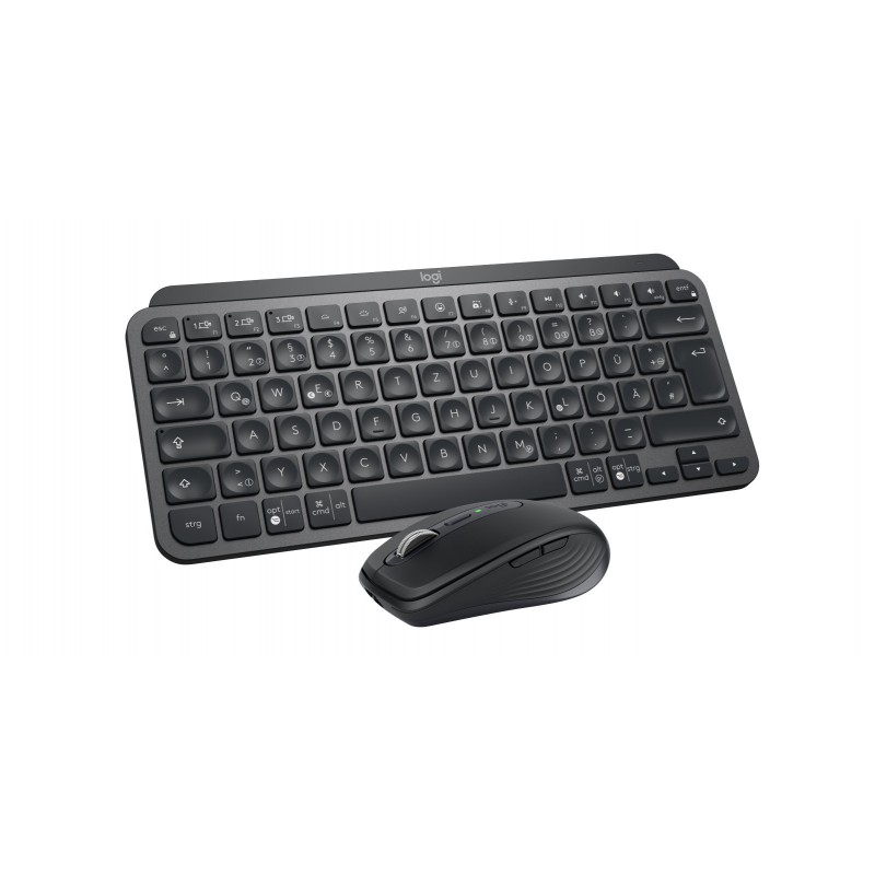 Logitech Ensemble MX Keys Mini pour les professionnels, Sans fil, Bluetooth, QWERTZ, Graphite, Souris incluse