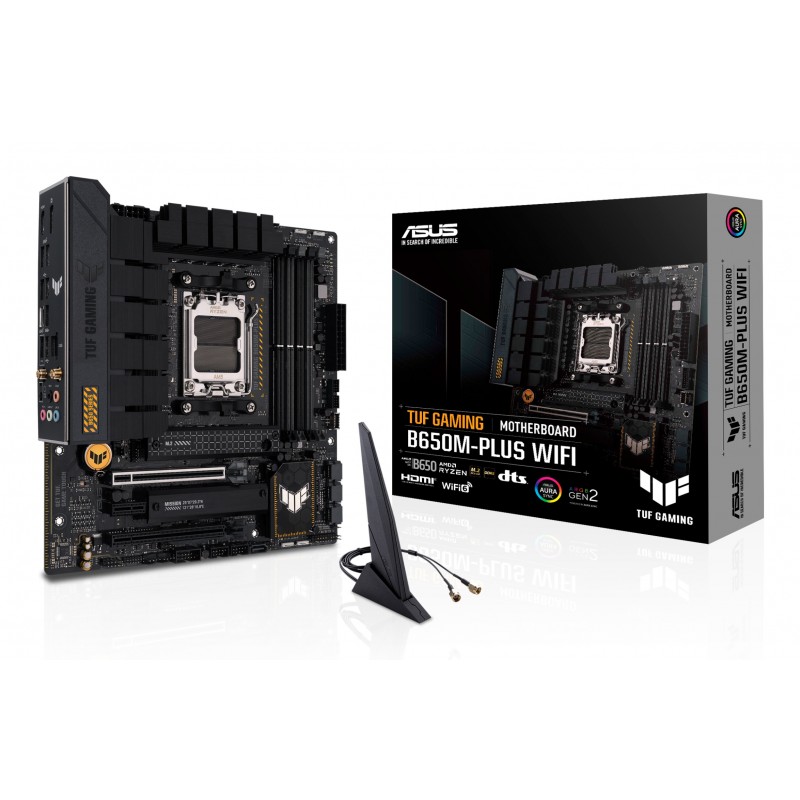 ASUS TUF GAMING B650M-PLUS WIFI, AMD, Emplacement AM5, DDR5-SDRAM, 128 Go, DIMM, Double canal