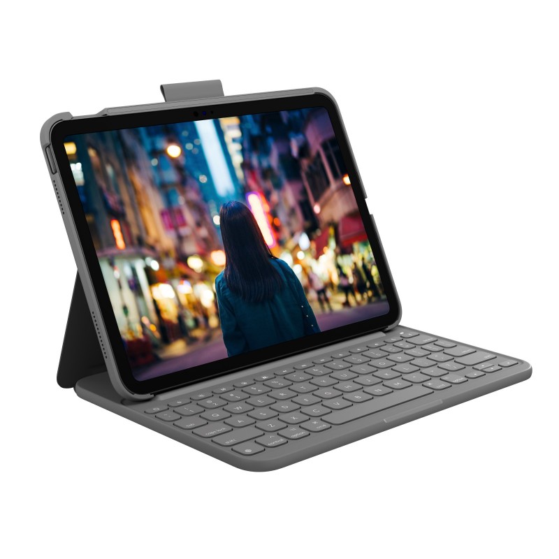 Logitech Slim Folio, QWERTZ, Allemand, 1,8 cm, 1 mm, Apple, Slim Folio pour iPad  A16 Slim Folio pour iPad 10e génération iPad 10e génération