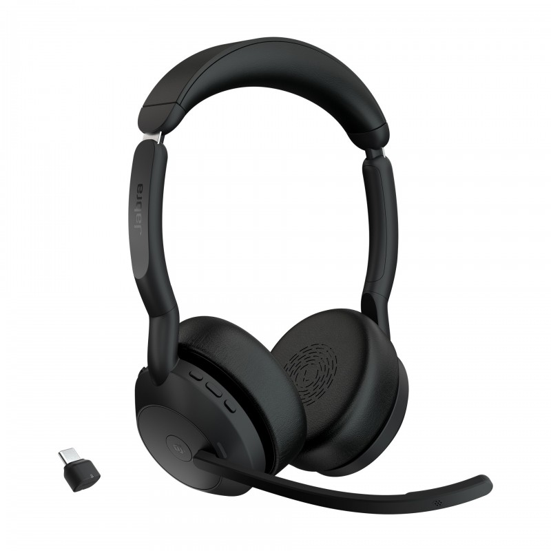 Jabra Evolve2 55, Sans fil, BureauCentre d'appels, 20 - 20000 Hz, 130 g, Casque, Noir