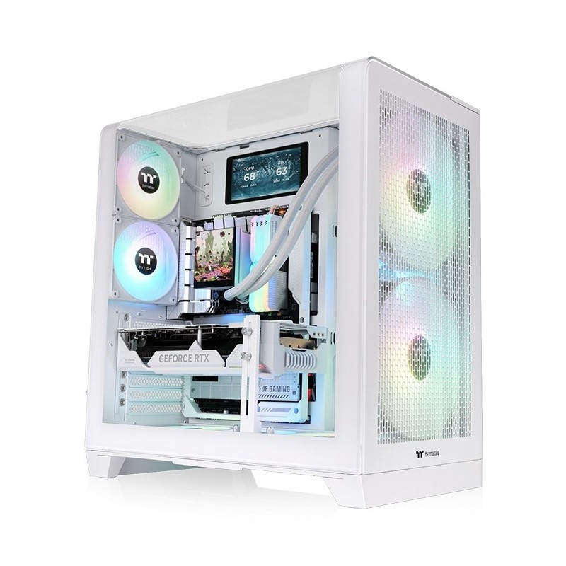Thermaltake View 390 Air, Midi Tower, PC, Blanc, ATX, micro ATX, Mini-ITX, SPCC, Verre trempé, Gaming