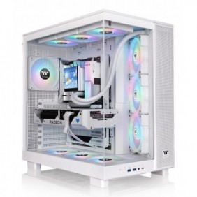 Thermaltake View 380 XL TG ARGB, Midi Tower, PC, Blanc, ATX, micro ATX, Mini-ITX, SPCC, Verre trempé, Jouer