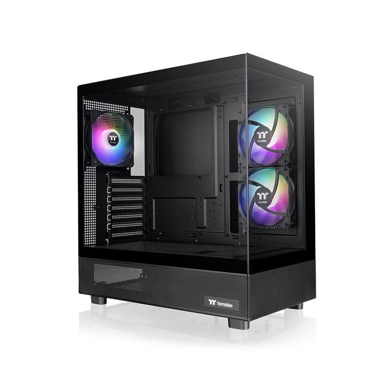 Thermaltake View 270 Plus TG ARGB, Midi Tower, PC, Noir, ATX, EATX, micro ATX, Mini-ITX, SPCC, Verre trempé, Gaming