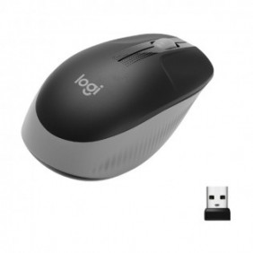 Logitech M190, Ambidextre, Optique, RF sans fil, 1000 DPI, Gris