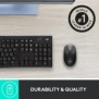 Logitech M190, Ambidextre, Optique, RF sans fil, 1000 DPI, Gris