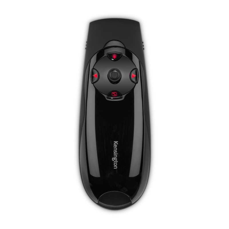 Kensington Presenter Expert Contrôle sans fil du curseur avec pointeur laser rouge, RF, USB, 45 m, Noir